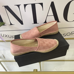 Espadrillas GG in tessuto rosa 39