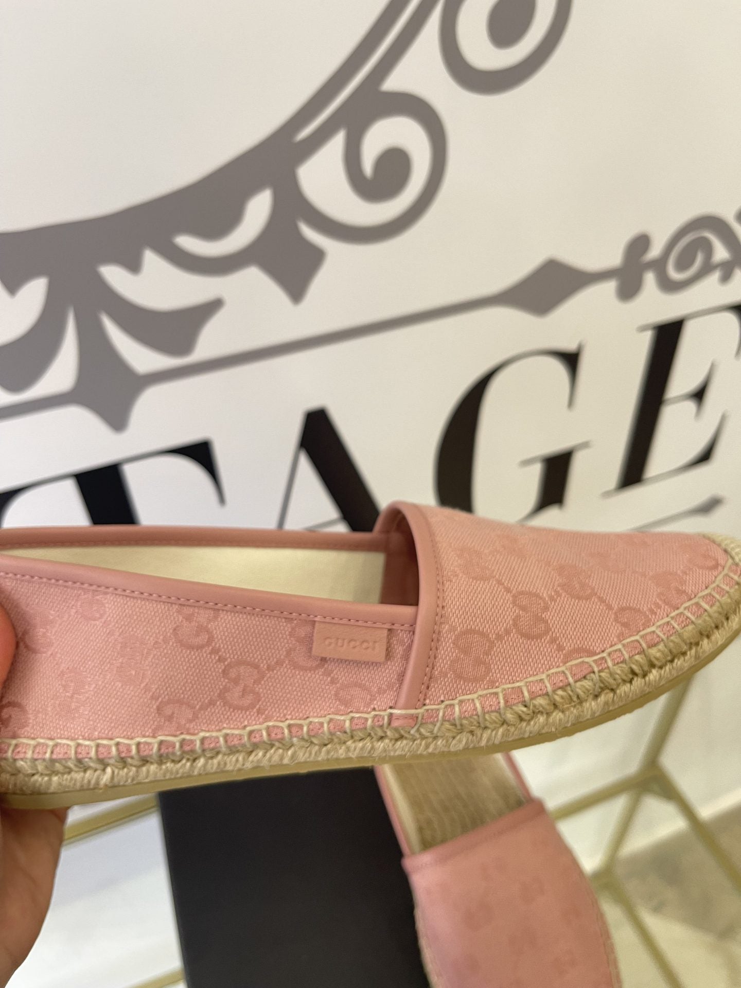 Espadrillas GG in tessuto rosa 39