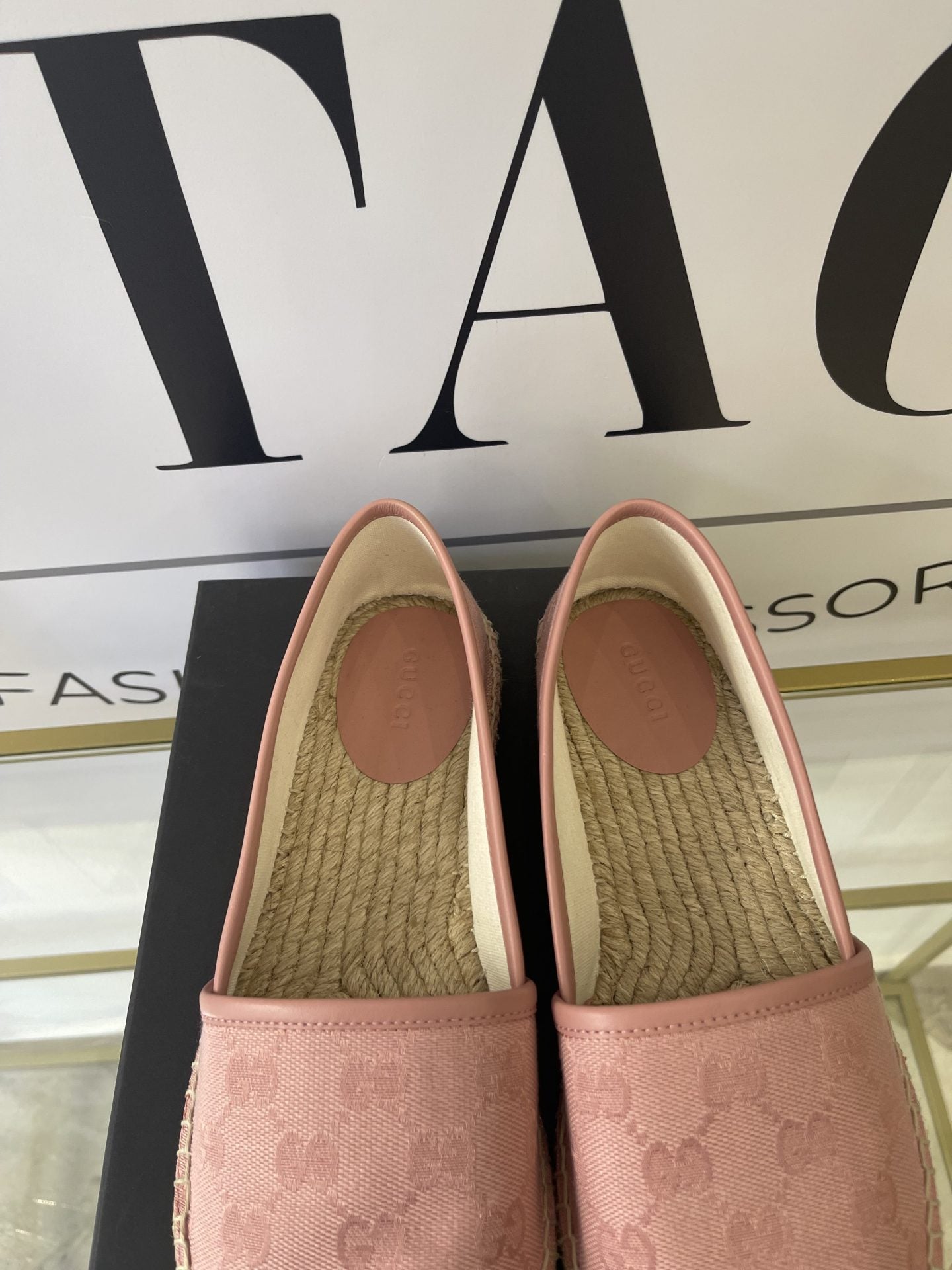 Espadrillas GG in tessuto rosa 39