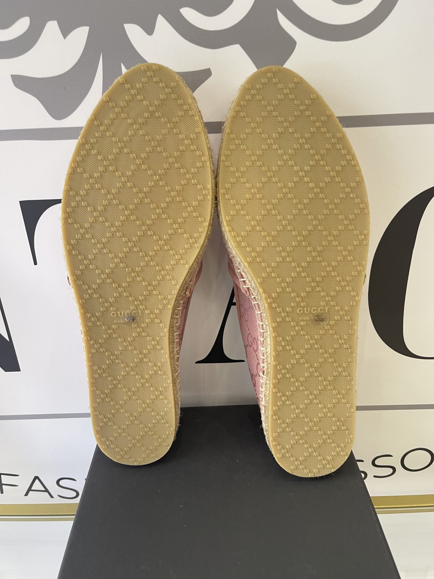 Espadrillas GG in tessuto rosa 39