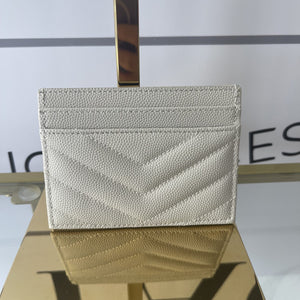 Portacarte Ysl blanc vintage hw oro