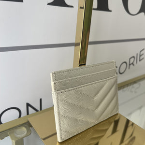 Portacarte Ysl blanc vintage hw oro