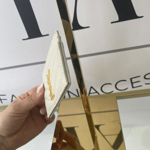 Portacarte Ysl blanc vintage hw oro