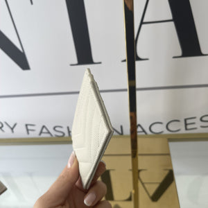 Portacarte Ysl blanc vintage hw oro