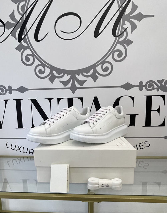 Sneaker Alexander McQueen white lacci bianco/rosa