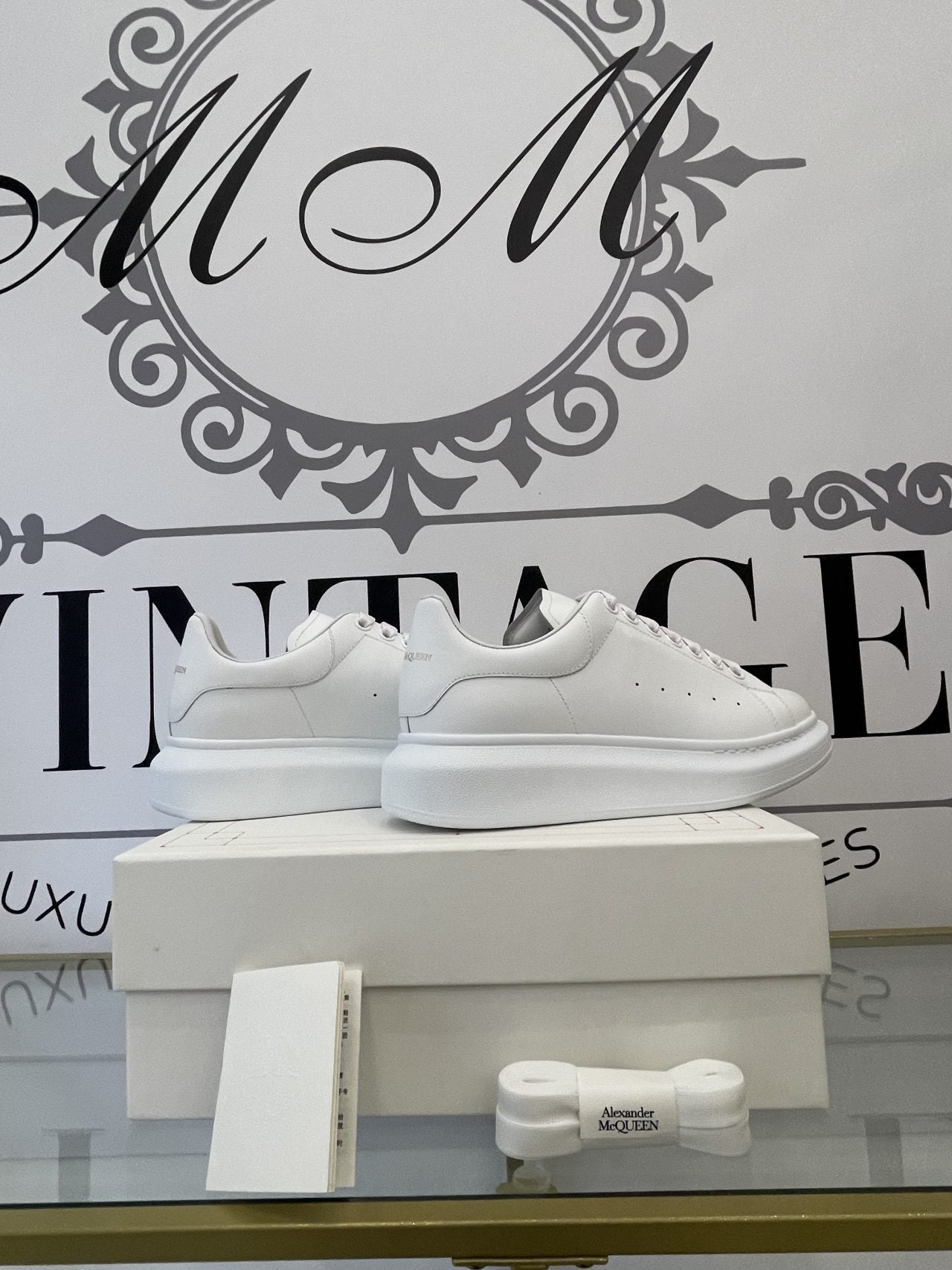 Sneaker Alexander McQueen white lacci bianco/rosa