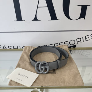 Cintura GG Marmont grey 3 cm Gucci