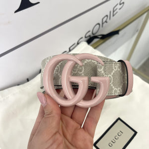 Cintura GG Supreme beige/rosa 4 cm Gucci