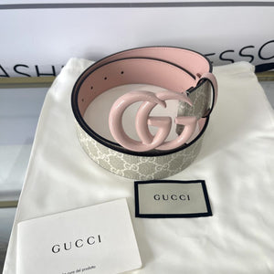 Cintura GG Supreme beige/rosa 4 cm Gucci