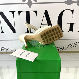 Mule Padded tacco alto 38 sea salt Bottega Veneta