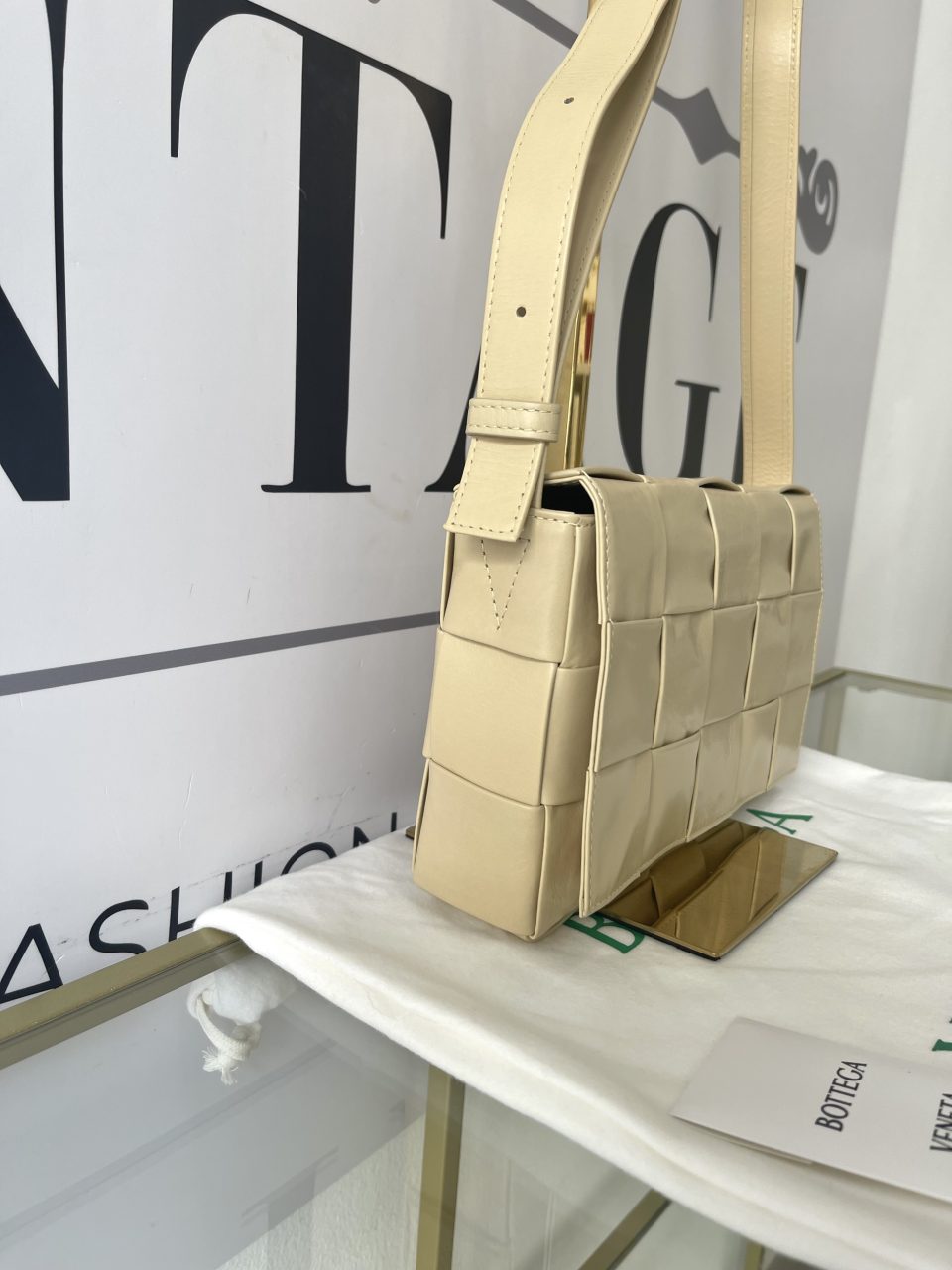 Borsa Cassette con motivo intreccio Bottega Veneta