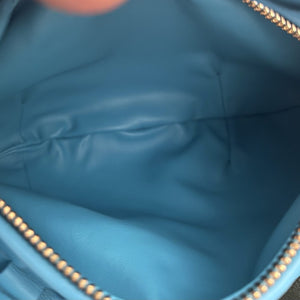 Borsa Mini Jodie con motivo intrecciato blu Bottega Veneta