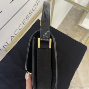 Borsa Solferino scamosciata trapuntata nera YSL