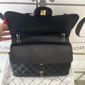 Borsa Timeless Jumbo hw oro caviar doppia patta Chanel